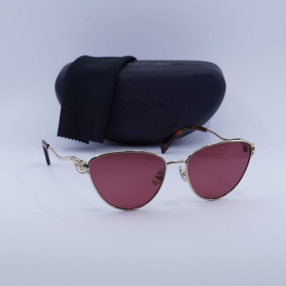 Final Price! Lanvin LNV112S 716 Gold/Wine Sunglasses